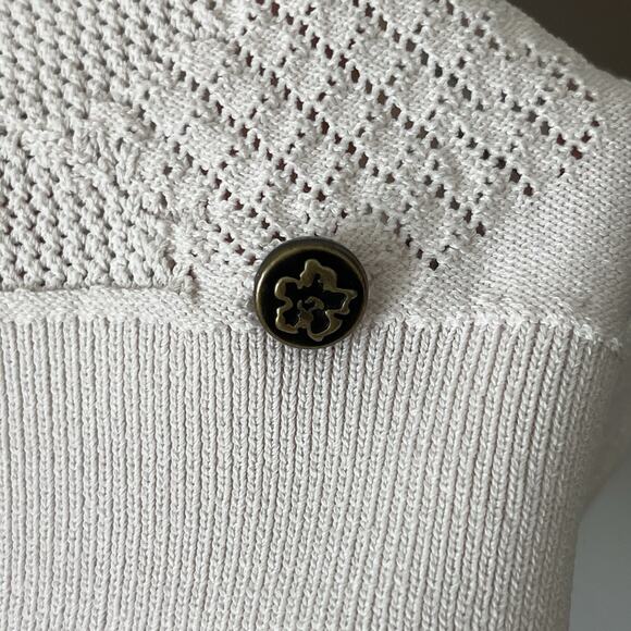 Ted Baker Azlylea Magnolia Jacquard Sweater Women’s Sz 3 US 6 (M) Blouson Sleeve - Picture 8 of 11